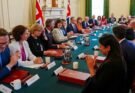 Sir Keri Starmer holding his first formal cabinet meeting after becoming Prime Minister